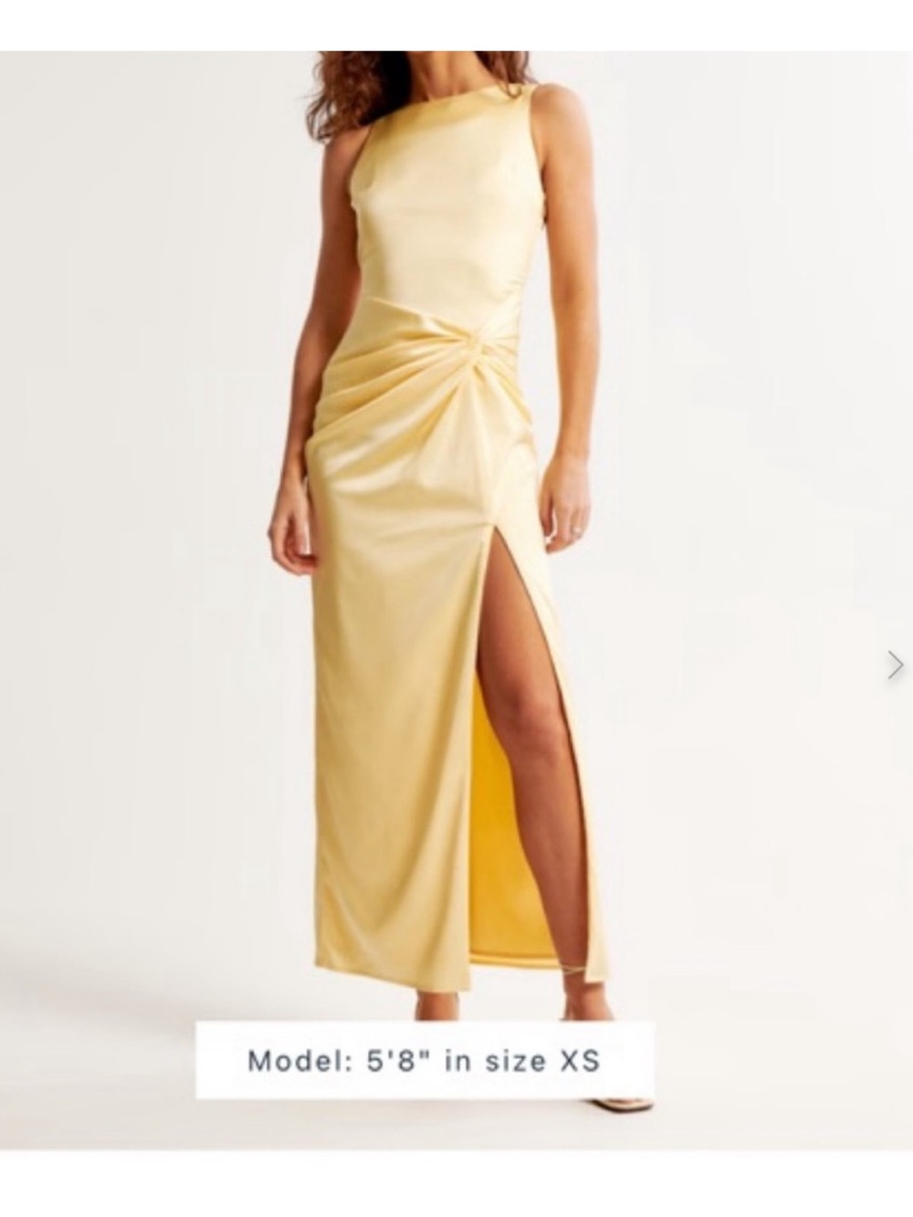 Abercrombie & Fitch Yellow Satin Dress